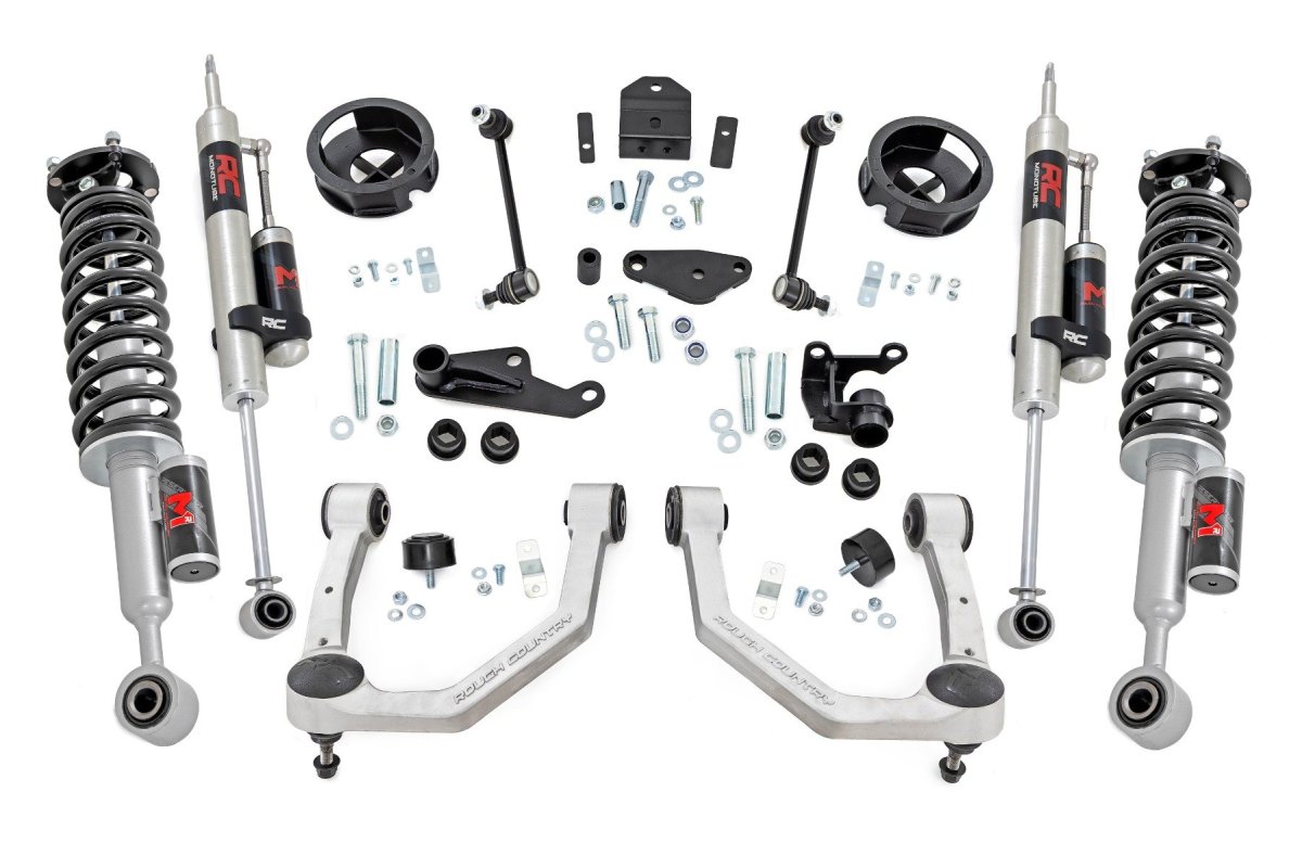 Toyota 4Runner Suspension Lift Kit - Front + Rear - Rough Country - M1R 3.5-Inch, with Upper Control Arms + Rear Track Bar Bracket - 2025+